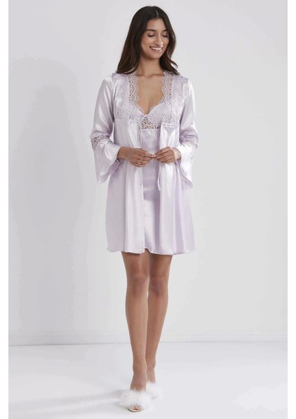 Kadın Saten Altılı Çeyiz Seti - 6325 Viola