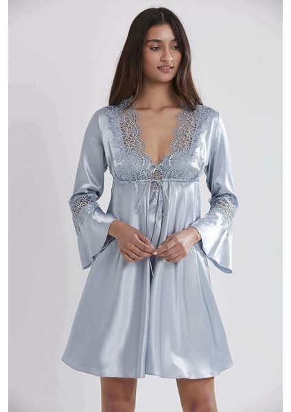Kadın Saten Altılı Çeyiz Seti - 6325 Mist