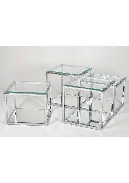 Janet Paslanmaz Metal Dörtlü Orta Sehpa fiyatları