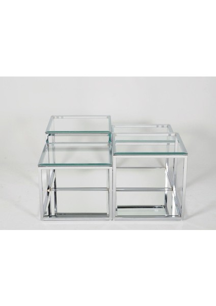 Janet Paslanmaz Metal Dörtlü Orta Sehpa modelleri