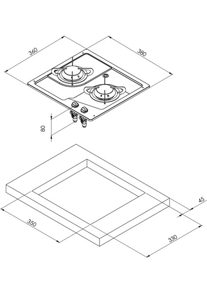 PC1322 Çiftli Gömme Ocak fiyatları