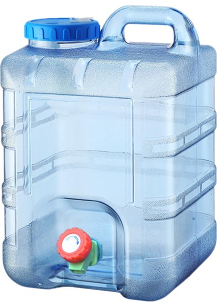 Piknik Pişirme Için Tıkaç Su Tankı ile Açık Portatif Su Kabı 26X26X40CM Mavi