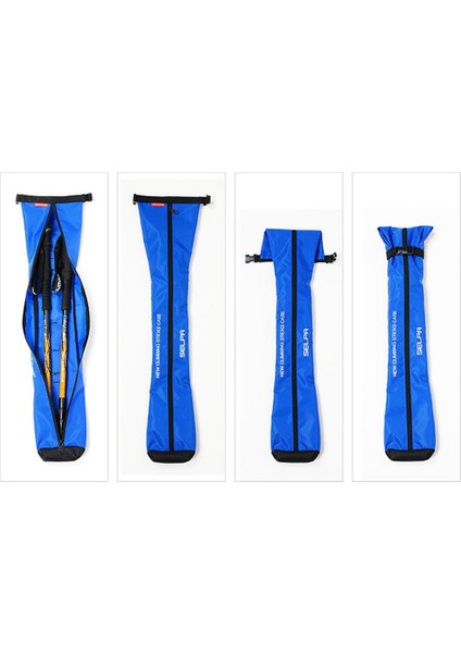 2x Oxford Yürüyüş Çubuğu Taşıma Çantası Su Geçirmez Trekking Yürüyüş Direği Çantası Mavi fırsatları