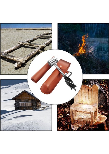 Bushcraft Sırt Çantası Için Ahşap Hayatta Kalma Araçları Ahşap Işleme Kahverengi modelleri