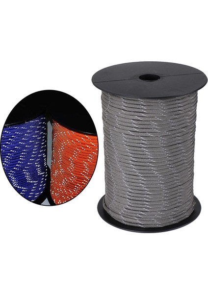 100M Yansıtıcı Paracord Parachute Cord Halat Guy Hattı Kamp Için Siyah(Yurt Dışından) modelleri