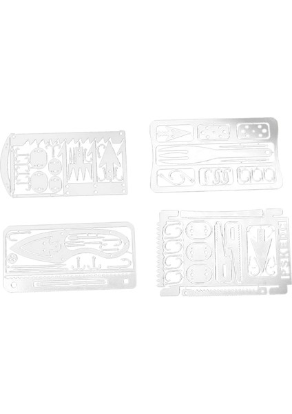 Kart Survival Card Fishing Gear Dış Mekan Kamp Yürüyüşü