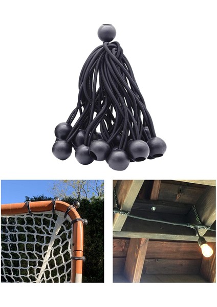10PCS/SET Dayanıklı Top Bungee Kordonları Çadır Muşamba Bağları Kanopi Için Kanopi Için Kayış indirimleri