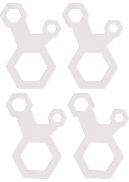 Antislip Sıkma Kancası 3 Delikli Kordon Gerginlikleri Halat 4 Paketi Açık Beyaz Için