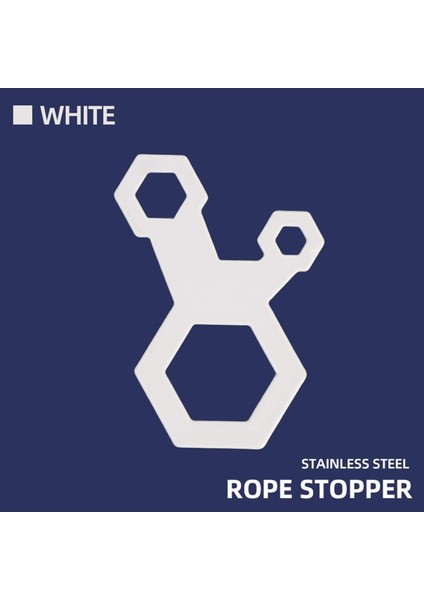 Antislip Sıkma Kancası 3 Delikli Kordon Gerginlikleri Halat 4 Paketi Açık Beyaz Için indirimleri