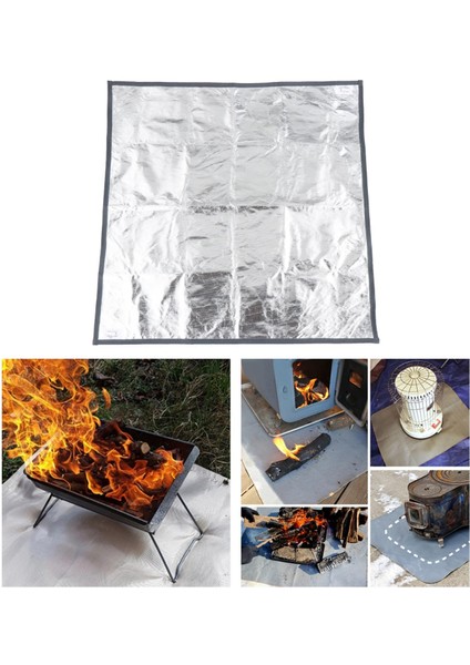 Fireproof Mat Yangın Yastığı Çim Sıcaklığa Dayanıklı Ahşap Yanma Avlusu S 60X60CM fırsatları