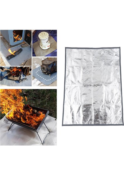 Fireproof Mat Yangın Yastığı Çim Sıcaklığa Dayanıklı Ahşap Yanma Avlusu L 60X100CM fırsatları