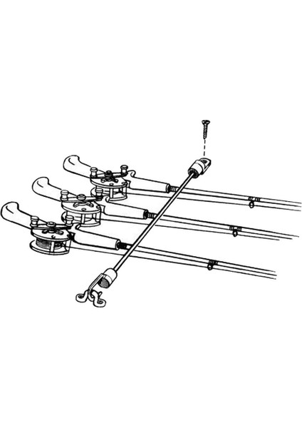 2pcs Tekne Olta Çubuğu Tamer Kayış Tasarrufu Tasarrufu Montaj Konnektörü 12 "