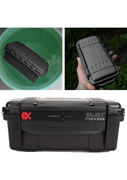 Su Geçirmez Takım Kutusu Kap Kilitlenebilir Taşıma Kasası Hava Geçirmez Depolama Çantası Siyah 200X98X82MM fırsatları