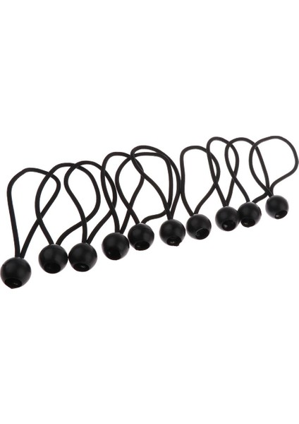 10PCS 162MM/6.3 "ball Bungee Kablo Kayışı Kanopi Siyah indirimleri