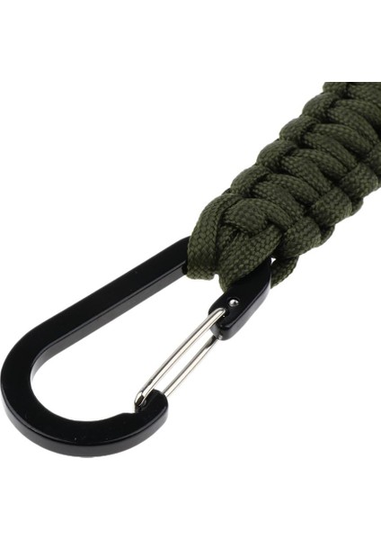 Açık Kamp Yürüyüş Molle Paracord Keychain Carabiner Green modelleri