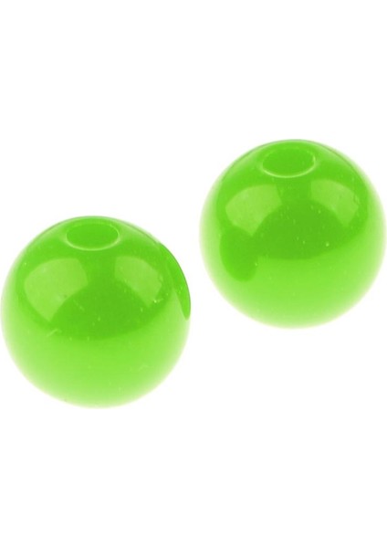30PCS Balıkçılık Boncukları Cazibe Çizgisi Boncuklar Yuvarlak Sazan Balıkçı Boncuklar Yeşil