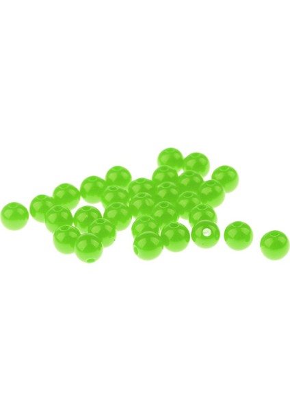 30PCS Balıkçılık Boncukları Cazibe Çizgisi Boncuklar Yuvarlak Sazan Balıkçı Boncuklar Yeşil