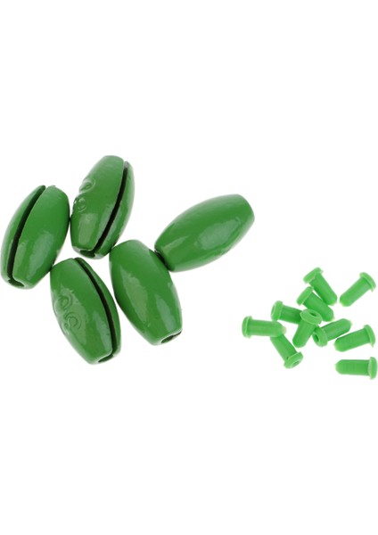 Zeytin Balıkçılığı Set Ağırlıkları Dostu 2/5/7/15/20/25/30/5/70G - Yeşil, 30G 5 Pcs