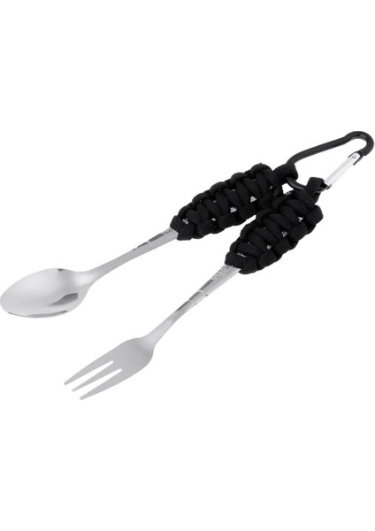 Paslanmaz Çelik Set Kamp Açık Hava Yürüyüş Piknik Karabiner Kolay, 16 x 4.5cm Siyah indirimleri