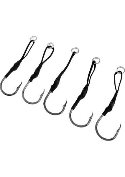 5 Adet, Pe Line 8# ile Kancalar Metal Jigging Tuzlu Su Kancası indirimleri