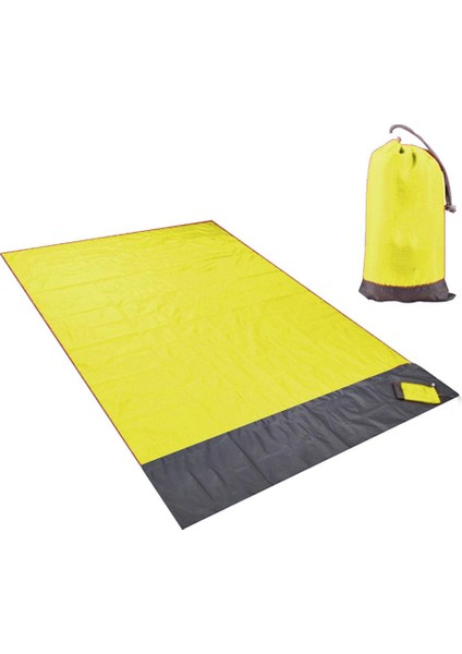 Plaj Battaniye Su Geçirmez Piknik Sayfası Paspas Hızlı Kurutma Halı Sarı