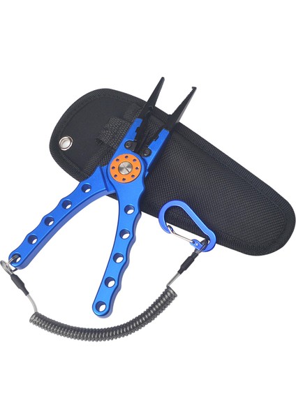 Alüminyum Alaşım Balıkçılık Pensesi Kesici Kanca Sökücü ile Kordon Tatlı Su Mavi