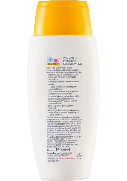 Sun Care Bebek Güneş Koruyucu Losyonu Spf 50 150 ml