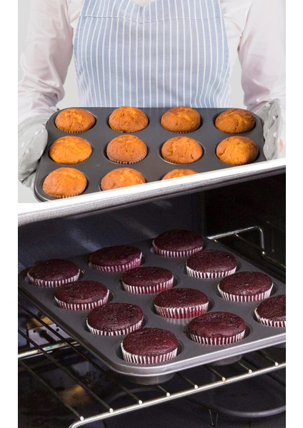Muffin Kek Kalıbı 12 Bölmeli