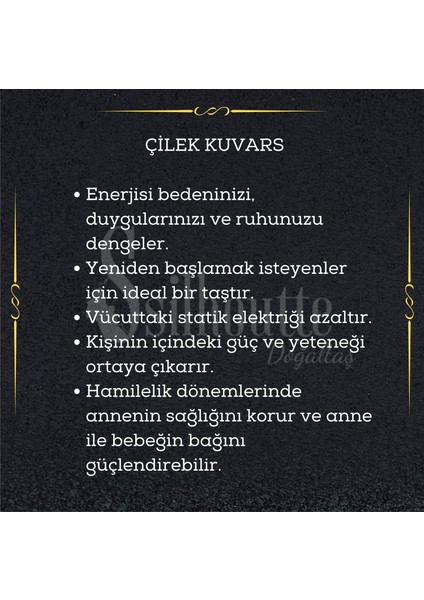 Sertifikalı Kadın Doğal Taşlı Bileklik Çilek Kuvars 6 mm Şık Minimalist Bir Hediye