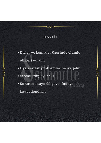 Sertifikalı Doğal Taş Kadın Erkek Havlit Taşı Huzur Ve sakinlik Stres Bilekliği Hediye Bileklik