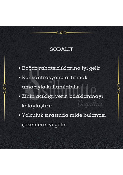Sertifikalı Doğal Taşlı Sodalit Bileklik, Erkek Kadın ve Unisex Tasarım Bileklik 8mm Sodalit indirimleri