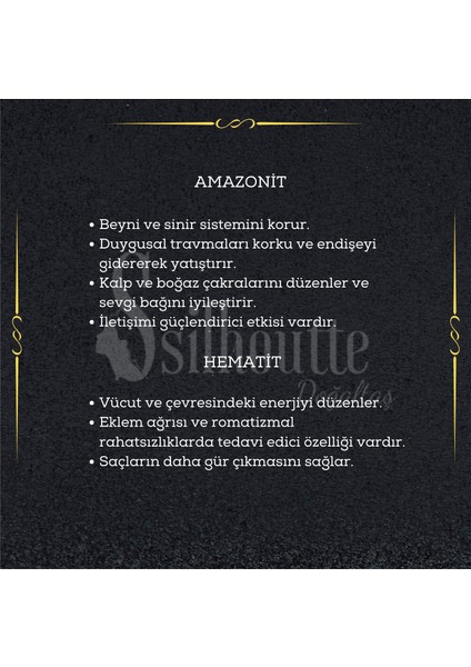 Sertifikalı Erkek Kadın Doğal Taş Hediye Bileklik Amazonit Taşı ve Hematit 4mm Tasarım indirimleri