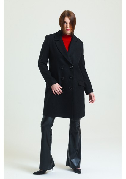 6 Düğmeli Içi Astarlı Kaşe Kaban | KBN34605 fırsatları