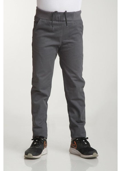 Okul Pantolonu Lastikli Ribana Bel Kanvas Çocuk Pantolonu modelleri