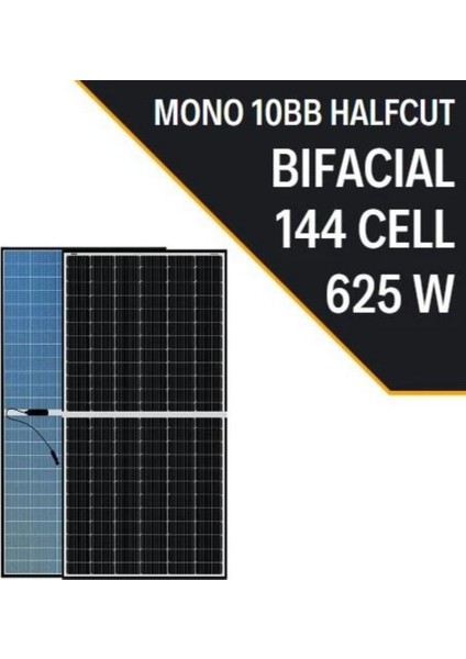 N&d Lighting Lexron 625WATT Monokrıstal 10BB Half Cut Bıfacıal Solar Güneş Enerji Paneli