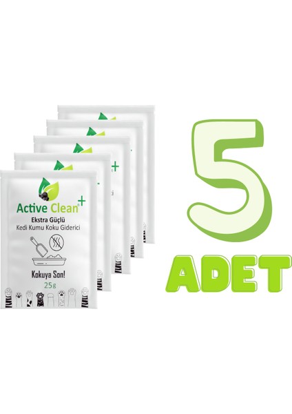 Active Clean Kedi Kumu Koku Giderici 25 G 5'li Set