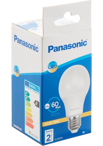 E27 LED Lamba 8.5W 765LM 2700K