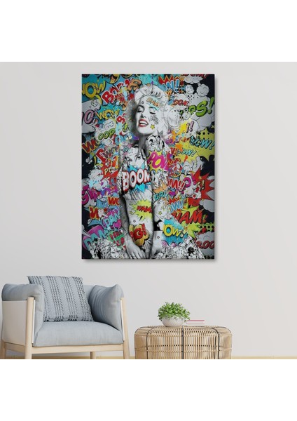 Graffiti Marilyn Monroe, Renkli Marilyn Monroe Poster Kanvas Tablo fiyatları