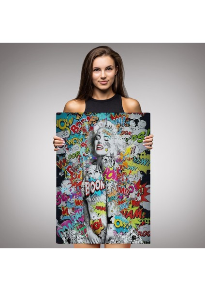 Graffiti Marilyn Monroe, Renkli Marilyn Monroe Poster Kanvas Tablo fırsatları