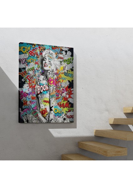 Graffiti Marilyn Monroe, Renkli Marilyn Monroe Poster Kanvas Tablo indirimleri