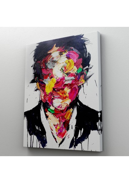 Soyut Yüz Kanvas Tablo, Renkli Yüz Kanvas Sanat Tablo