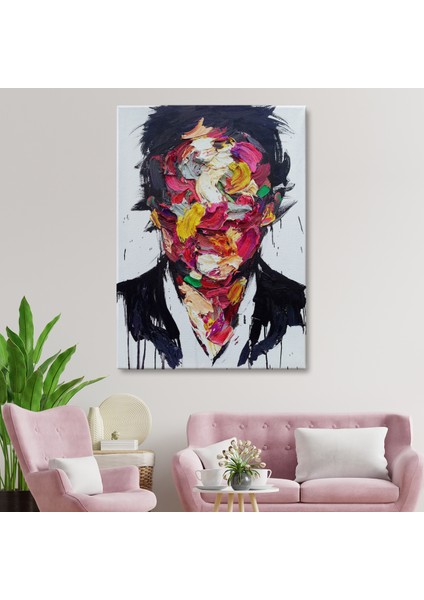 Soyut Yüz Kanvas Tablo, Renkli Yüz Kanvas Sanat Tablo modelleri