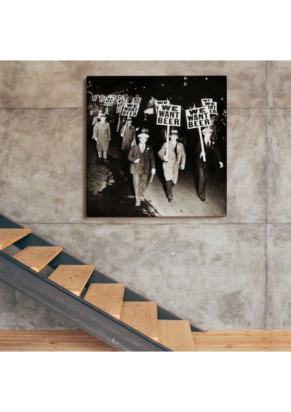 Doğaltercih Bira Istiyoruz, Olağandışı 1931 Yasak Protesto Fotoğrafı Kanvas Tablo indirimleri