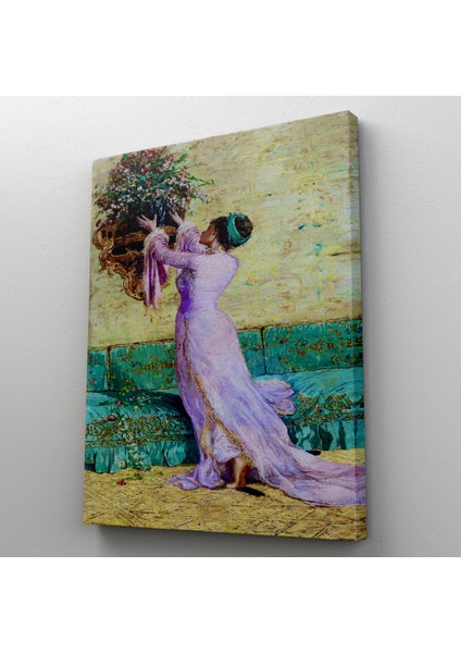 Doğaltercih Vazo Yerleştiren Kız Osman Hamdi Bey Kanvas Tablo