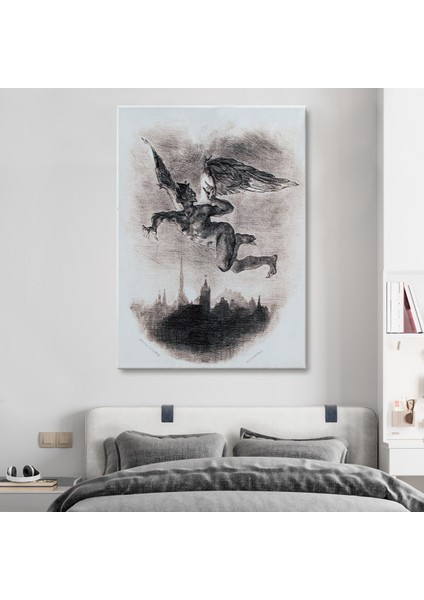 Doğaltercih Goethe'nin Faust'undan Mephistopheles'in Gökyüzündeki Önsözü Kanvas Tablo