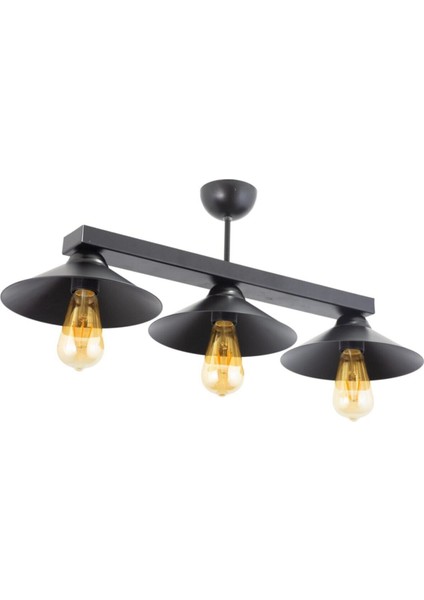 Orion Siyah 3 lü Kasa Avize ( Ampulsuz )