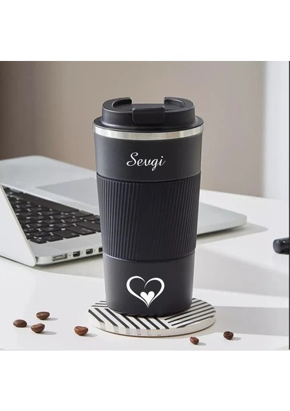 Yılbaşı Hediyesi Yeni Yıla Özel Hediyelik Kişiye Özel Isim Baskılı Çelik Termos Mug Kupa (500 ml )