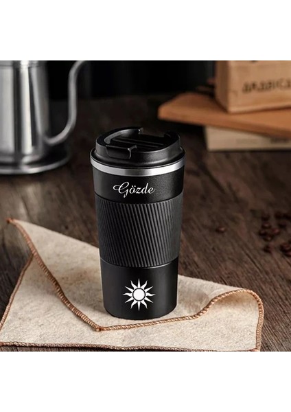 Yılbaşı Hediyesi Yeni Yıla Özel Hediyelik Kişiye Özel Isim Baskılı Çelik Termos Mug Kupa (500 ml )