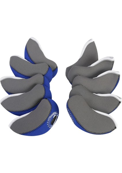 10 Adet Neopren Golf Demir Kulübü Kafa Şeffaf Pencere Koyu Mavi Kapsar (Yurt Dışından)