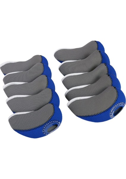 10 Adet Neopren Golf Demir Kulübü Kafa Şeffaf Pencere Koyu Mavi Kapsar (Yurt Dışından) modelleri